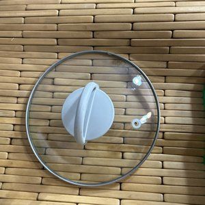 6-7/8" Tempered Glass Unbranded Cookware Lid With Steel Rim & Stay Cool Handle